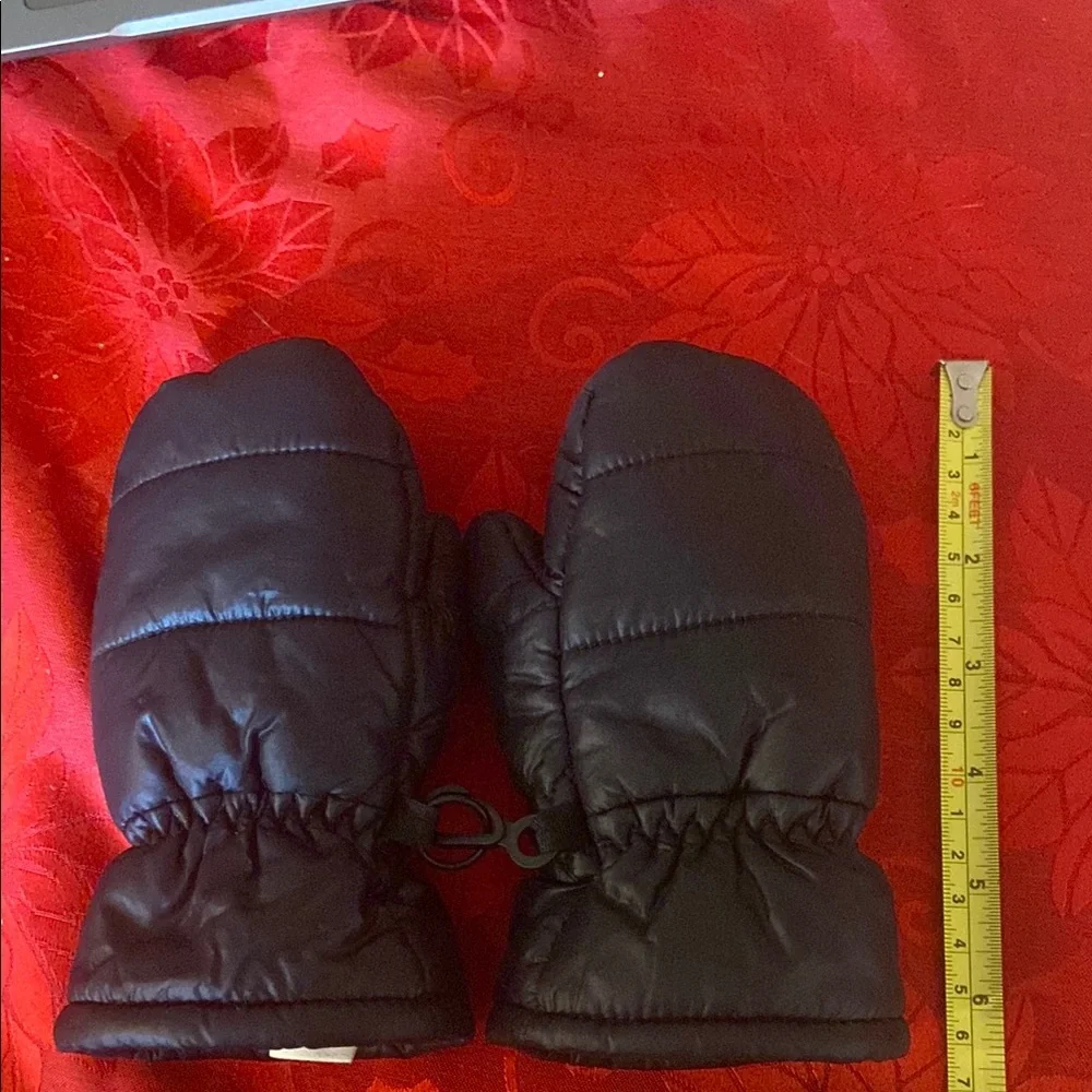 Baby Gap Black Quilted Mittens